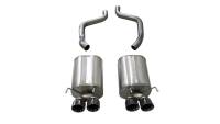 Corsa 2009-2013 Xtreme Axle-Back Exhaust w/Dual Black 3.5in Tips 09-13 Chevrolet Corvette C6 6.2L V8