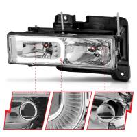 ANZO Headlights, Tail Lights and More  - ANZO 1999-2000 Cadillac Escalade Crystal Headlights - Image 2