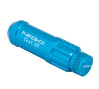 NRG Innovations - NRG Innovations 700 Series M12 X 1.25 Steel Lug Nut w/Dust Cap Cover Set 21 Pc w/Locks & Lock Socket - Blue - Image 2