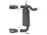 aFe Power (Advanced FLOW Engineering) - aFe Rebel Series 2.5in 409 SS Axle-Back Exhaust w/ Black Tips 2007+ Jeep Wrangler (JK) V6 3.6L/3.8L - Image 4