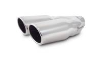 Vibrant Performance - Vibrant Performance Dual 3.25in x 2.75in Oval SS Exhaust Tip (Single Wall Angle Cut Rolled Edge) - Image 1