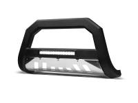 Armordillo - Armordillo 1999-2004 Ford Super Duty F-250/F-350/F-450/F-550 AR Series Bull Bar W/LED - Matte Black W/Aluminum Skid Plate - Image 2