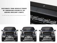 Armordillo - Armordillo 2019-2022 Chevy Silverado 1500 / 2019-2022 GMC Sierra 1500 AR Bull Bar w/LED - Matte Black w/ Aluminum Skid Plate - Image 2