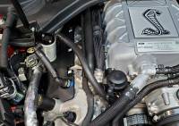 J&L Oil Separator Co - J&L 2020-2021 Ford Mustang GT500 Passenger Side Oil Separator 3.0 - Clear Anodized - Image 2