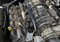 J&L Oil Separator Co - J&L 05-22 Dodge Charger 5.7L Hemi Passenger Side Oil Separator 3.0 - Clear Anodized - Image 2