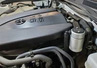 J&L Oil Separator Co - J&L 16-22 Toyota Tacoma 3.5L Driver Side Oil Separator 3.0 - Clear Anodized - Image 2