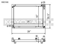 Koyorad Cooling Systems - Koyo Hyper V Series Aluminum Radiator 03-06 Nissan 350Z 3.5L V6 (MT) - Image 2