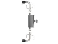 aFe Power (Advanced FLOW Engineering) - aFe Takeda 17-21 Mazda CX-5 2.5L (t) 2.5in. SS Axle-Back Exhaust System w/Black Tips - Image 2