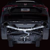 AWE Tuning - AWE 22+ Honda Civic Si/Acura Integra Track Edition Catback Exhaust - Dual Diamond Black Tips - Image 7