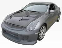 VIS Racing Carbon Fiber Hood AMS Style for Infiniti G35 2DR 03-07