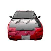 VIS Racing Carbon Fiber Hood OEM Style for Nissan 240SX 2DR & Hatchback 89-94