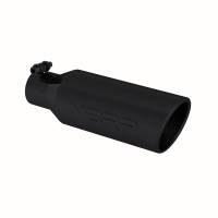 MBRP Exhaust - MBRP Universal Tip 4in O.D. Angled Rolled End 2.5in inlet 12in length Black - Image 1