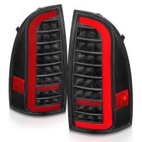 ANZO 05-15 Toyota Tacoma Full LED Tail Lights w/Light Bar Sequential Black Housing Clear Lens - Image 2