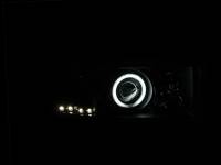 ANZO Headlights, Tail Lights and More  - ANZO 1994-2001 Dodge Ram Projector Headlights w/ Halo Black - Image 2