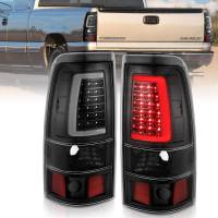 ANZO 2003-2006 Chevy Silverado 1500 LED Taillights Plank Style Black w/Clear Lens - Image 1