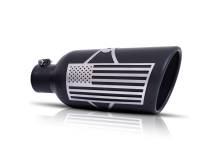 Gibson Performance Exhaust - Gibson Patriot Series Rolled Edge Slash-Cut Tip - 6in OD/5in Inlet/18in Length - Black Ceramic - Image 1