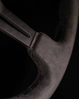 NRG Innovations - NRG Innovations Reinforced Steering Wheel (350mm / 3in. Deep) Black Leather w/ Alcantara Stitching - Image 3