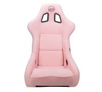 NRG Innovations - NRG Innovations FRP Bucket Seat PRISMA Edition W/ pearlized Back Pink Alcantara - Large - Image 1