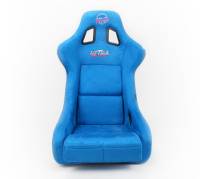 NRG Innovations - NRG Innovations FRP Bucket Seat ULTRA Edition - Large (Blue Alcantara/Gold Glitter Back) - Image 1