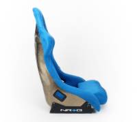NRG Innovations - NRG Innovations FRP Bucket Seat ULTRA Edition - Large (Blue Alcantara/Gold Glitter Back) - Image 3