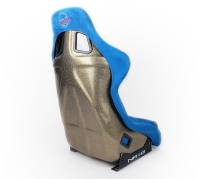 NRG Innovations - NRG Innovations FRP Bucket Seat ULTRA Edition - Large (Blue Alcantara/Gold Glitter Back) - Image 4