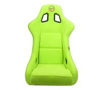 NRG Innovations - NRG Innovations FRP Bucket Seat PRISMA Edition - Large (Neon Green Alcantara/  Pearlized Back) - Image 1
