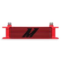 Mishimoto Universal 10 Row Oil Cooler - Red