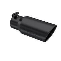 MBRP Exhaust - MBRP Universal Tip 4in OD 3in Inlet 10in Length Angled Rolled End Black - Image 1