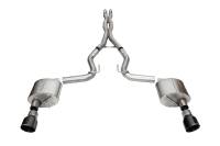 Corsa 24+ Ford Mustang GT Xtreme Cat-Back Ex. Sys. 3.0in Dual Rear Exit w/4.5in Black PVD Pro Tips