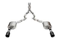 Corsa 24+ Ford Mustang GT Conv Xtreme CatBk Ex.Sys 3.0in Dual Rear Exit w4.5in Black StraightCut Tip