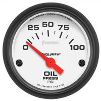 AutoMeter Phantom 52mm 0-100 PSI Electric Oil Pressure Gauge