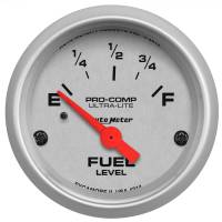 AutoMeter Ultra-Lite 52mm 0 OHMS Empty/90 OHMS Full Short Sweep Electronic Fuel Level Gauge