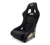 NRG Innovations - NRG Innovations FRP Bucket Seat ULTRA Edition - Medium (Black Alcantara/Gold Glitter Back) - Image 8