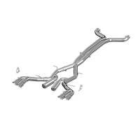 MBRP Exhaust - MBRP 2016 Chevy Camaro V8 6.2L 6spd 3in Alum Race Dual Cat Back w/ 4.5in Quad Dual Wall Tips - Image 1