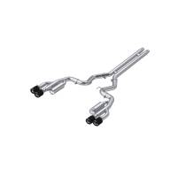 MBRP Exhaust - MBRP 18-22 Ford Mustang GT 5L T304 SS 3in Cat-Back Dual Rear w/4in Quad Carbon Fiber Tips (Race) - Image 1