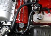 J&L Oil Separator Co - J&L 15-17 Dodge Hellcat 6.2L Hemi Driver Side Oil Separator 3.0 - Clear Anodized - Image 2