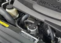 J&L Oil Separator Co - J&L 16-22 Nissan Titan 5.6L Passenger Side Oil Separator 3.0 - Clear Anodized - Image 2