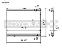 Koyorad Cooling Systems - Koyo HH Series Aluminum Radiator 98-00 Nissan R34 Skyline GTR 2.6L TBO I6 (MT) - Image 2