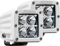 Rigid Industries - RIGID D-Series PRO LED Light, Flood Optic, Surface Mount, White Housing, Pair - Image 2