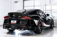 AWE Tuning - AWE 2020 Toyota Supra A90 Non-Resonated Touring Edition Exhaust - 5in Chrome Silver Tips - Image 4