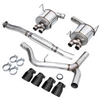 AWE Tuning - AWE Subaru STI VA / WRX GV / STI GV Sedan Touring Edition Exhaust - Diamond Black Tip (102mm) - Image 7