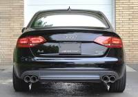 AWE Tuning - AWE Audi B8 A4 Touring Edition Exhaust - Quad Tip Polished Silver Tips - Does Not Fit Cabrio - Image 2