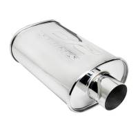 DC Sports - DC Sports Universal Oval Muffler 2.5" Inlet 3" Outlet - Image 1