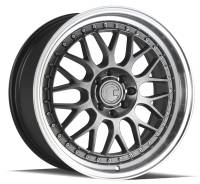 Aodhan Wheels Rim AH02 17x8 4x100/114.3 73.1CB ET35 Hyper Black w/ Machined Lip