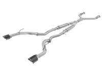 aFe Takeda 2.5in 304 SS CB Exhaust w/ Carbon Fiber Tips 17-19 Infiniti Q60 V6-3.0L (tt)