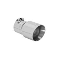 Flowmaster - Flowmaster Exhaust Tip - 4.00 In. Angle Cut Polished Ss Fits 3.00 In. Tubing (Clamp On) - Image 2