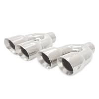 Mishimoto - Mishimoto Universal Steel Muffler Tip 2.5in Inlet Dual Y Polished - Image 1