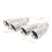 Mishimoto - Mishimoto Universal Steel Muffler Tip 2.5in Inlet Dual Y Polished - Image 2