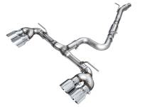 AWE Tuning - AWE MK8 Volkswagen Golf R 3in Track Edition Quad Exhaust - Chrome Silver Tips - Image 1