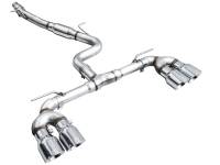AWE Tuning - AWE MK8 Volkswagen Golf R 3in Track Edition Quad Exhaust - Chrome Silver Tips - Image 11